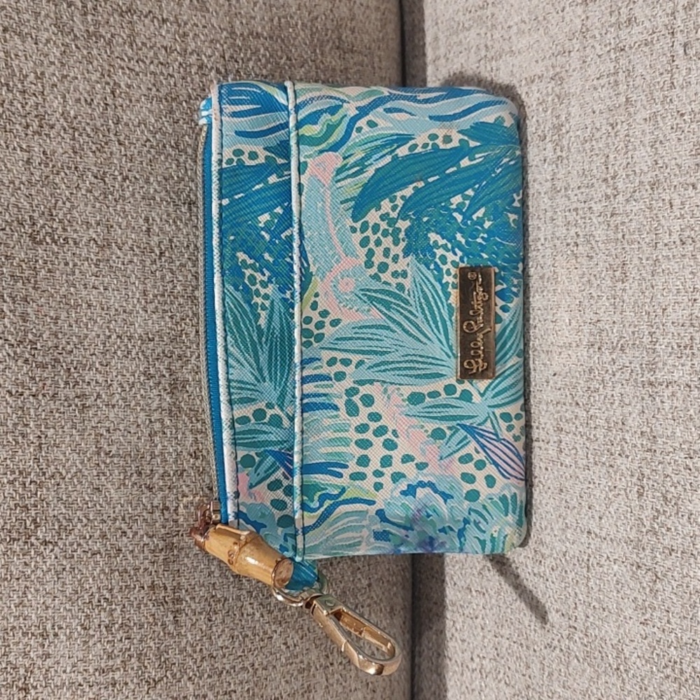 Lilly Pulitzer Zippy Pouch• BLUE 🔵 🩷 PINK• USED see Photos